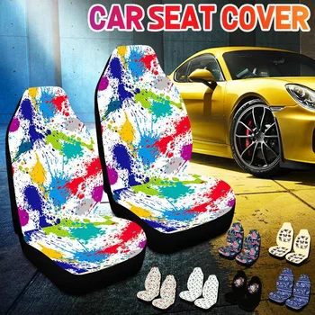 

2pcs New Fashion Pattern Universal Front Automobile Car Seat Cover Protector Mat Soft Fabric for Most Auto Cars SUV Truck Van