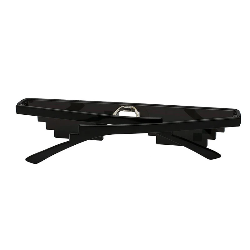 seemfly Funny Glasses Women Men Polygal Brand Thug Life Sunglasses Mosaic Masculine 8 Bits Style Pixel Sun Glass_voghion.com