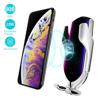 

10W Wireless Car Charger Infrared Auto Clamp Fast Charging Car Phone Holder Car Interior Car Bracket