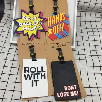 

1PC New Luggage Tags for Travel Candy Color English Letter Luggage Label Strap Suitcase Name ID Address Tags Luggage Tags