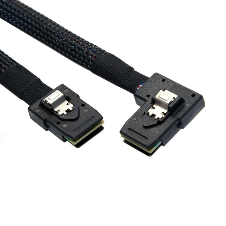 FidgetKute Slim Flat Left Angled 90 Degree Mini SAS 36pin SFF-8087 to 8087 Data Raid Cable FidgetKute Slim Flat Left Angled 90 Degree Mini SAS 36pin SFF-8087 to 8087 Data Raid Cable