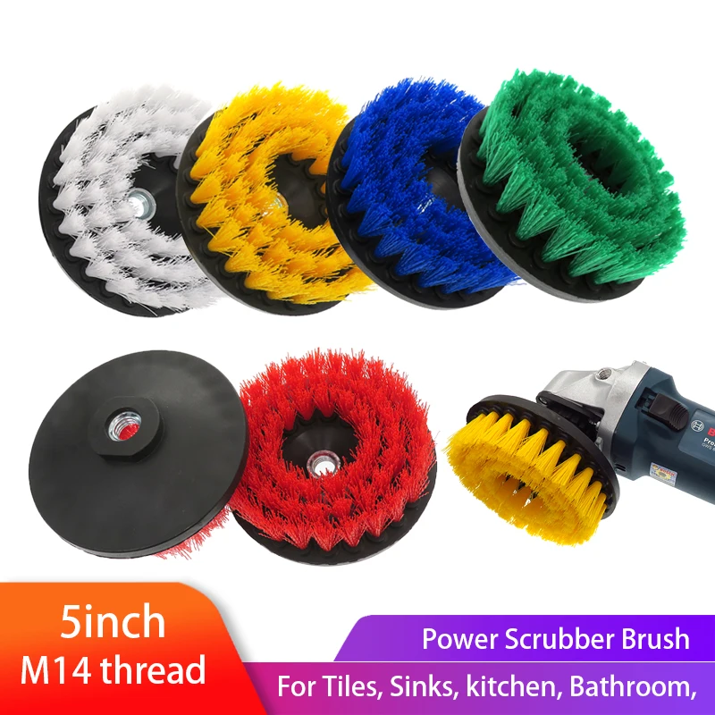 

Power Scrubber Brush Electric Cleaning Brush M14 Thread for Cleaning Carpets, Kitchens and Bathrooms Drill Attachment Kit