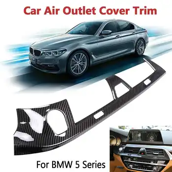 

ABS Carbon Plate Grain Car Styling Console Air Condition Outlet Vent Cover Trim Decoration For BMW 5 Series