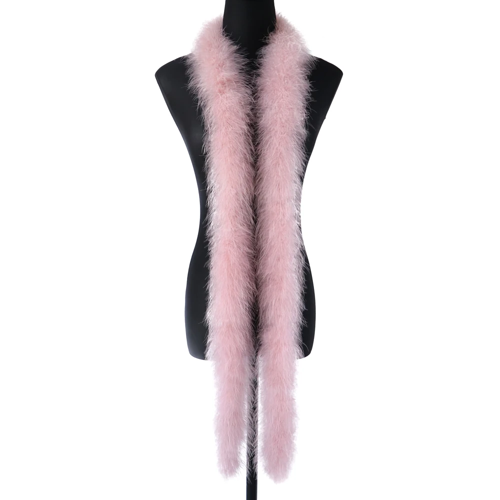 

2Yards Baby Pink Turkey Marabou feather Boa Trims Fluffy feathers Strip for Party Shawl Clothing Sewing Decorations Ribbon plume