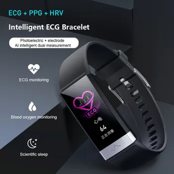 

Willkey V19 Smart Bracelet ECG+PPG+HRV Heart Rate Blood Pressure Oxygen Sleep Monitoring Bluetooth Fitness Tracker Smart Watch