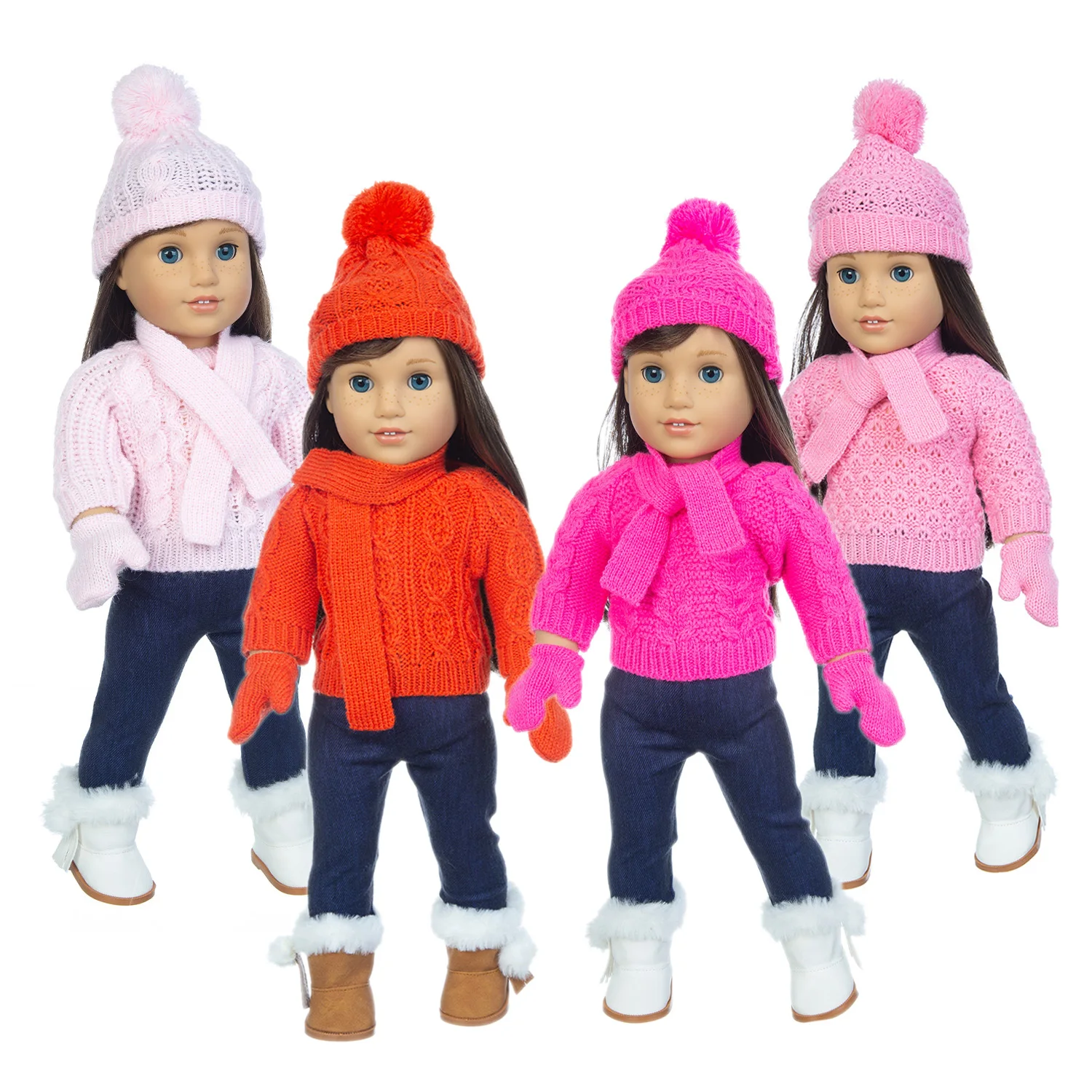 2020 Christmas Sweater Set Fit For American Girl Doll 18 Inch Clothes Shoes are not included. | Игрушки и хобби