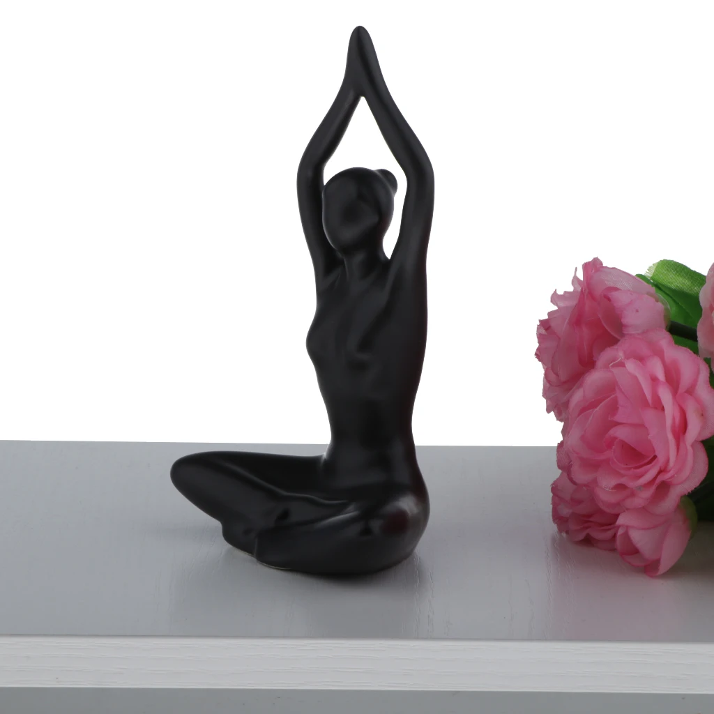 Home Yoga Girl Ornaments Ceramic Crafts Ornament Creative Home Furnishing 4