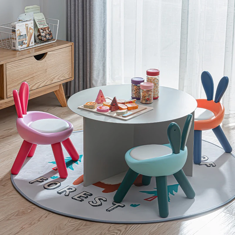New Furniture Baby Chair Home Chair Sound Children Stool Footboard Indoor Child Bench Toy Children Cartoons Rabbit