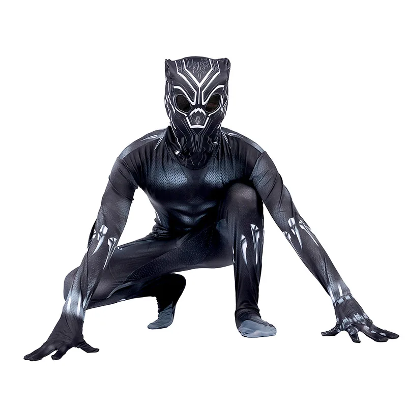 Black Panther Halloween Party Black Panther Kid New Muscle Cosplay Fantasy Carnival Children's Clothing New ladies halloween costumes