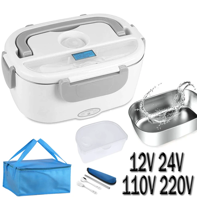 304 Stainless Steel Electric Lunch Box 220V 110V EU US Plug Home Work Adult  Meal Heating Leak Proof Food Heated Warmer Container - AliExpress