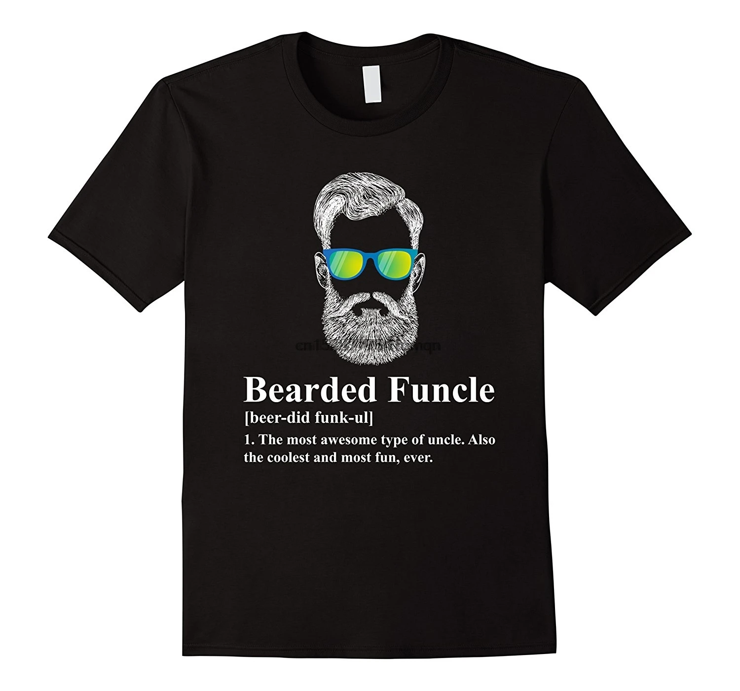 Funny Bearded Funcle Shirt for Men Printed T Cotton T-Shirt New Style Western Sleeve Harajuku Tops | Мужская одежда