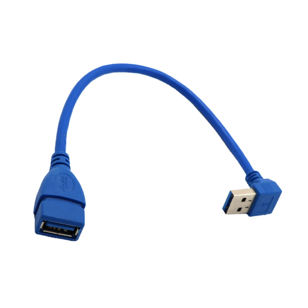 USB3.0 Type-A Male Down Angled To USB 3.0 A Female Extension Cable Cord