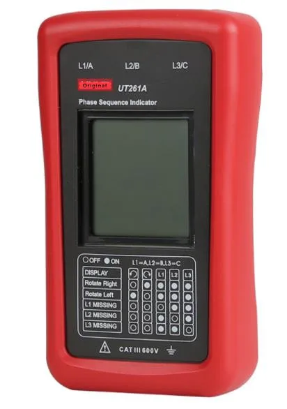 

UT261A/B Phase Sequencer And Phase Loss Motor Steering Maximum 400Hz Test Frequency LED Phase Loss Indication