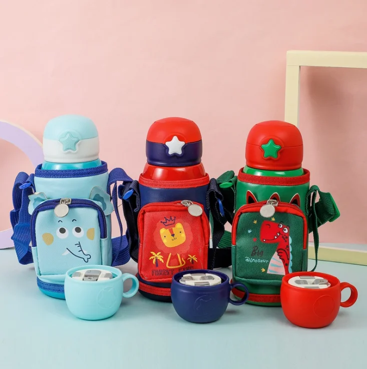 500ml Baby Feeding Cup Stainless Steel Milk Thermos for Children Insulated hot water Bottle leak-poof thermal | Мать и ребенок