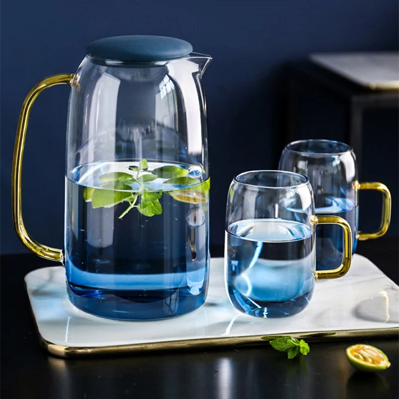 1400ml heat-resistant color-changing glass teapot Chinese Kung Fu tea set large-capacity coffee juice homeware pot