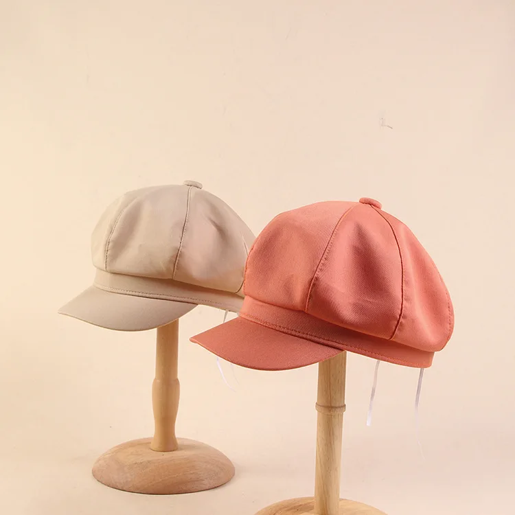 

Octagonal Cap Women's Autumn And Winter Korean-style Japanese-style Versatile Beret England Retro Newsboy Cap Solid Color Cricke
