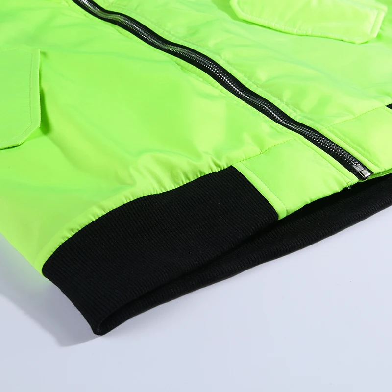 InstaHot/зимняя куртка-бомбер с буквенным принтом, пальто, Толстая Женская Осенняя куртка на молнии, оверсайз, черная и зеленая байкерская куртка, верхняя одежда