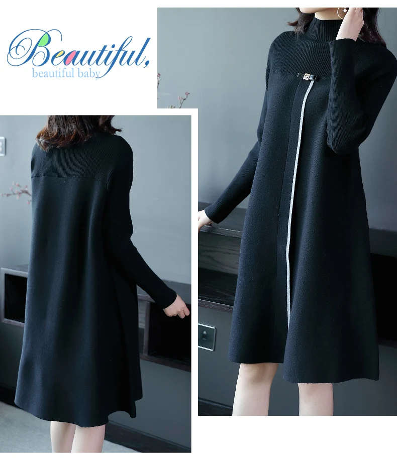 outside temperament turtleneck knitting render unlined upper garment of new comfortable sweater coat in autumn