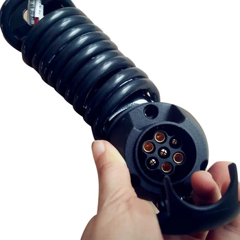 

Hot 7 Pin Cables Plugs Towing Mounting Plate Automobile Car Pre-wired Electric Adapter Wire Connector Trailer Socket Tow Hook