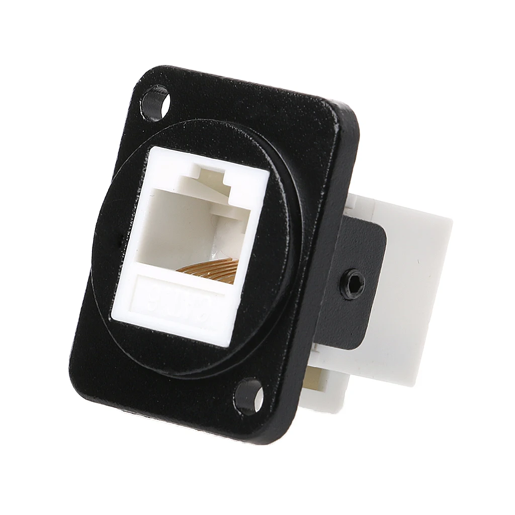 

RJ45 Network Connector Metal Panel Socket D Type Mounting CAT5E CAT6