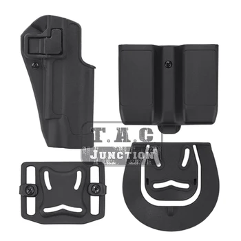 

Right Hand Paddle Belt Loop Pistol Holster Tactical CQC Serpa Quick Pistol Case w/ Magazine Pouch Mag Case For Colt 1911 M1911