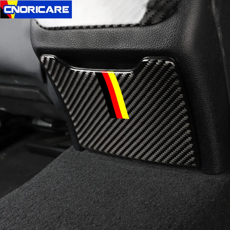 

Carbon Fiber Rear Armrest Storage Box Panel Decoration Sticker Trim For Mercedes Benz C Class W205 GLC X253 2015-18 Car Styling