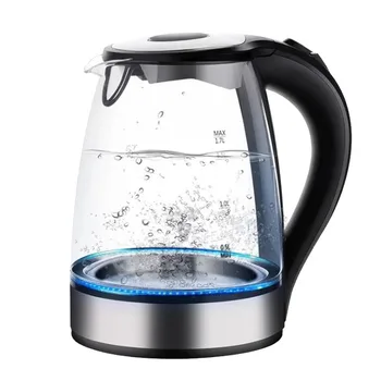 

Electric Kettle-Made with High Quality Glass and Is BPA-Free, 1.8 Liter with Auto Shut-Off, Boil-Dry Protection, Stainless Steel