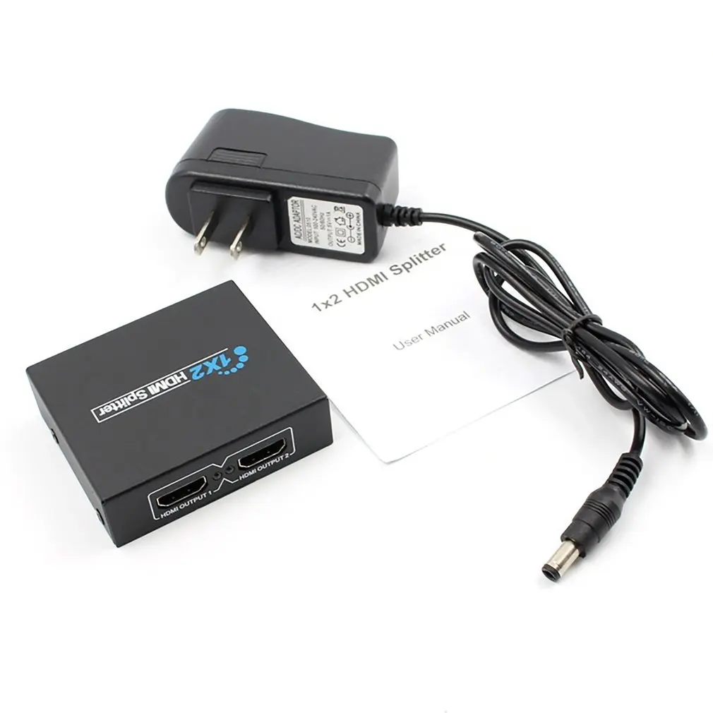 HDMI split ter Full HD 1080p видео HDMI коммутатор 1X2 split 1 In 2 Out усилитель дисплей адаптер для HDTV DVD