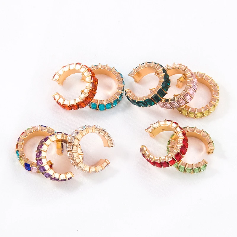 Уникальные клипсы для ушей C образные ювелирные изделия серьги гвоздики с