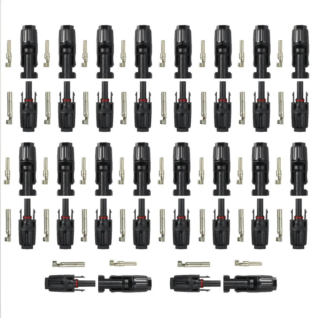 

Waterproof Female Male Connector IP65 Cable Socket Coupling 20 Pair Solar Panel Plug Cable PV Modules Accessories