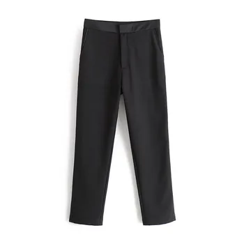 

High waist casual women pants spring autumn solid trousers Ankle-Length Pants wear office lady vintage pants