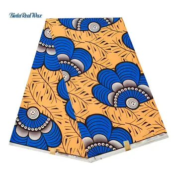 

Africa Ankara Polyester Purple Wax Prints Fabric BintaReal Wax High Quality 6 yards 2020 African Fabric for Party Dress FP6303