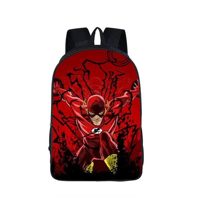 Picture color Рюкзак Hero The Flash для девочек-подростков, мальчиков, сумки для книг, женский и мужской рюкзак для путешествий, детские школьные сумки Super Hero - Цвет: Picture color