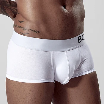 

2020 Men Underwear Cotton Shreds Comfortable Underpants Breathable U Pouch Men Boxer Fashion Sexy Gay Bikini Briefs Cueca Tanga