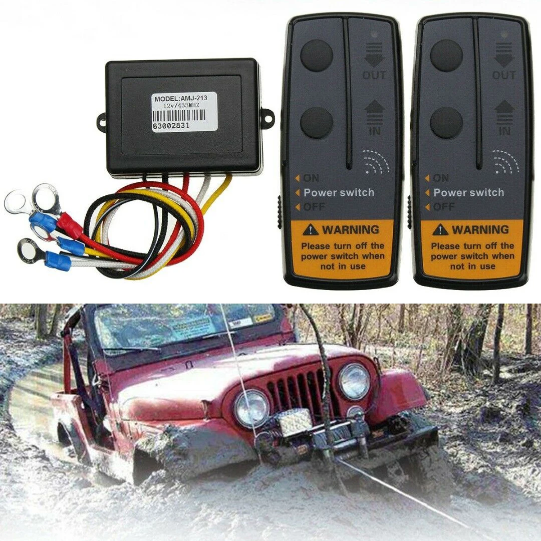 New Wireless Winch Remote Control Kit For Jeep ATV SUV UTV 12V Switch Handset