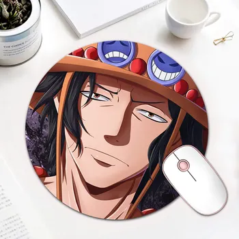 

Popular Portgas D Ace One Piece Mousepad Rubber Computer Laptop Round Game Mouse Pad Carpet 200X200 220X220 240X240MM Mice Mat