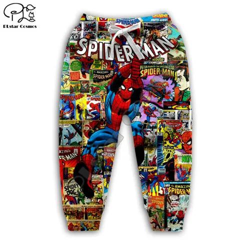 Толстовки с героями мультфильмов для маленьких мальчиков и девочек; свитер с изображением Человека-паука и коллажа; детский спортивный костюм «мстители» с 3D-принтом «Супергерои Марвел» - Цвет: kids pants