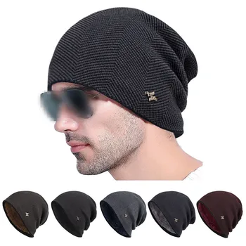 

Women Men Hedging Cap New Winter Trendy Warm Oversized Chunky Baggy Stretchy Slouchy Skully Hat Fashion Casual Sombrero шляпа DH