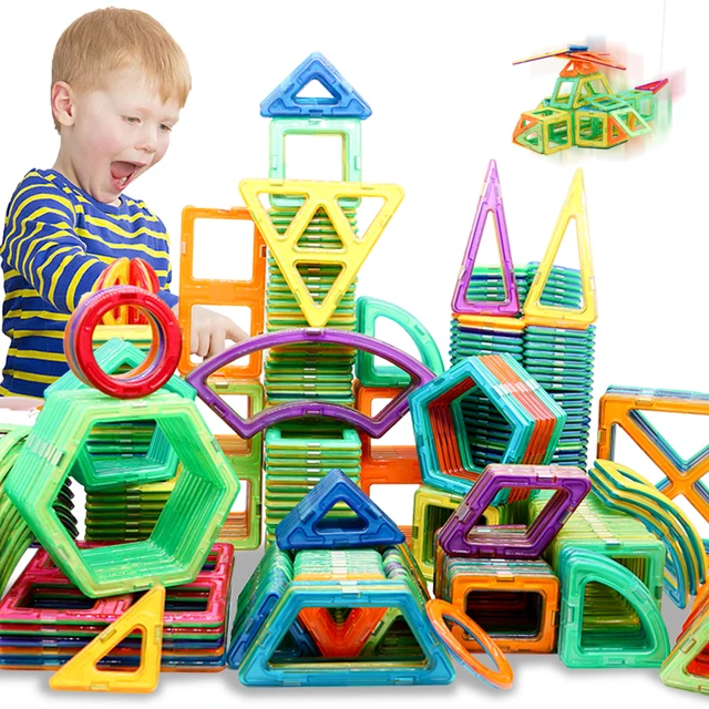 19-149PCS Big Size Magnetic Constructor Set Boys Girls Building Magnets Toy Magnetic Blocks Educational Designer For Children 2