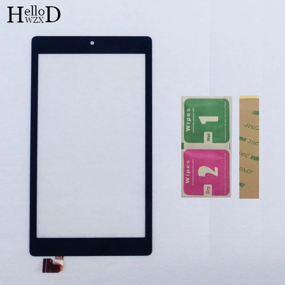 Сенсорный экран для чехол с откидной крышкой для Alcatel ONE touch Pixi 4 8063 Сенсорный экран планшета Панель спереди Стекло Сенсор клейкой ленты 3м протрите
