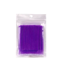 100 шт., полуперманентный макияж, принадлежности для татуажа, ватные тампоны, одноразовые щетки для ресниц, очищающие тампоны для микроблейдинга бровей губ