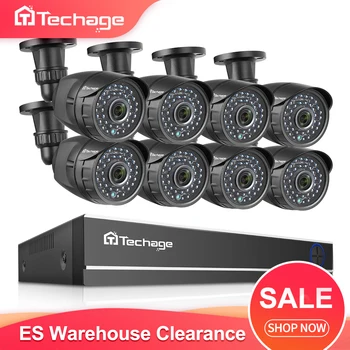 

Techage 8CH 1080P HDMI AHD DVR Kit CCTV Security System 2MP HD IR Night Vision Outdoor Camera Video Surveillance Set 2TB HDD