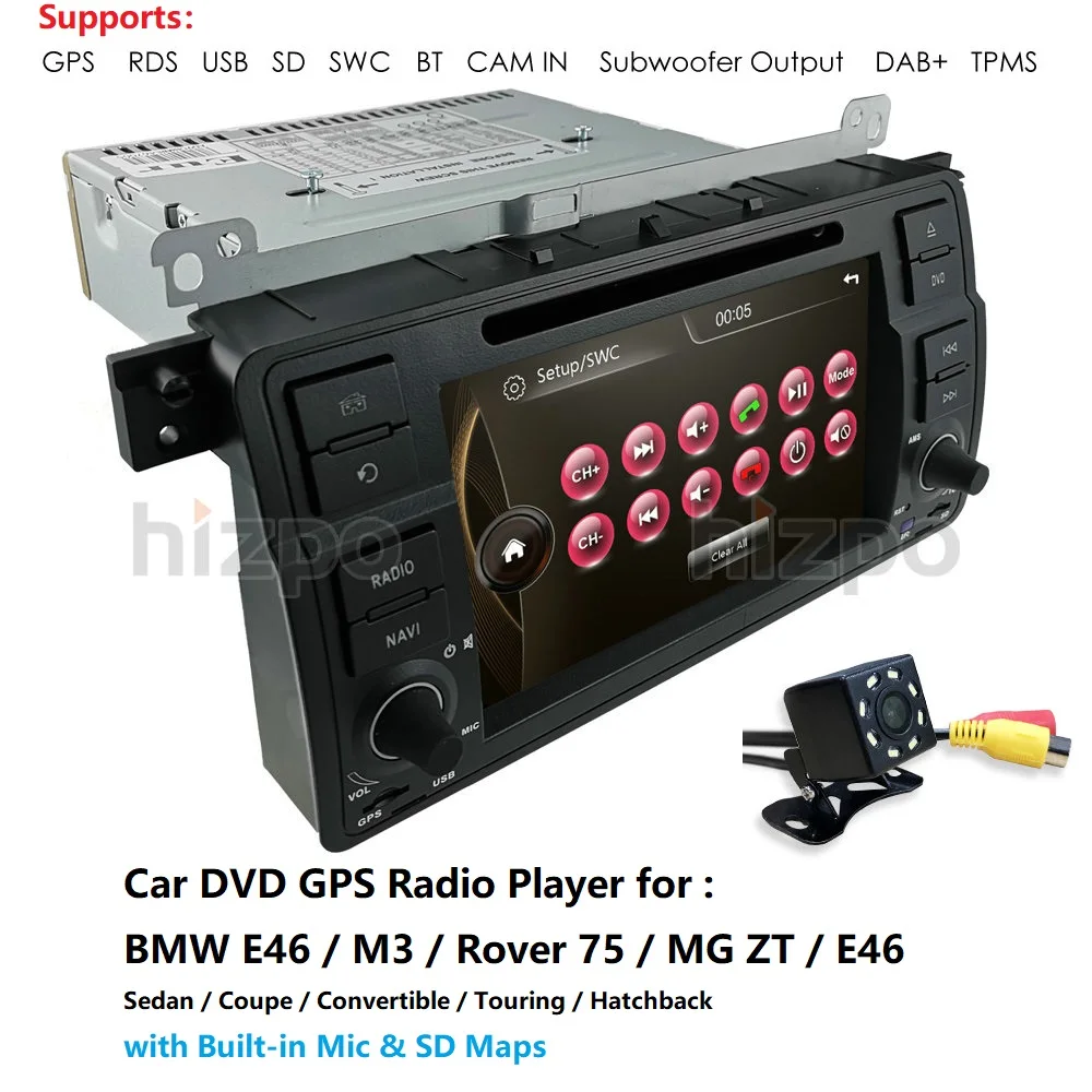 1 Din Автомобильный мультимедийный плеер GPS Авторадио Стерео система для BMW/E46/M3/Rover/3