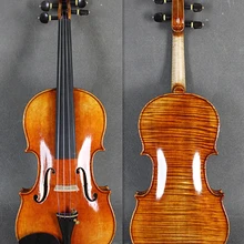 Одноплатная скрипка 4/4 из твердой древесины с натуральным тигром, красный светильник, скрипка с бразильским бантом, играющий на инструменте