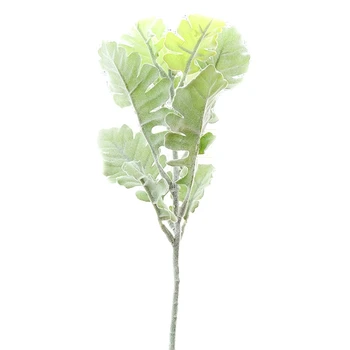 

6PCS/Lot Artificial Dusty Miller Plants Wedding Decoration Fake Plants Plastic Greenery Diy Artificial Grass