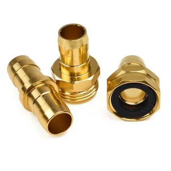

3Ppc/set 5/8in Brass Garden Water Hose Repair Mender Set With Stainless Steel Clamps Connectors Kit