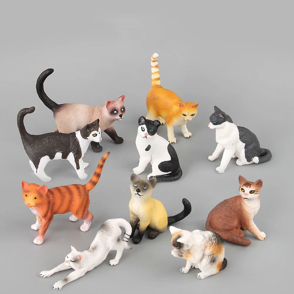 Mini Simulation Cat Animal Model Small Plastic Figures Home Decor Micro Landscape Figurine Decoration Gift for Kids Toy Statue Mini Simulation Cat Animal Model Small Plastic Figures Home Decor Micro Landscape Figurine Decoration Gift for Kids Toy Statue