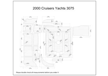 

2000 Cruisers Yachts 3075 Boat Pads 1/4" 6mm EVA Teak Decking
