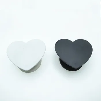 

10-100pcs black white heart shape flat Blank mobile phone folding stretch bracket Phone Holder Balloon girp for smartphone