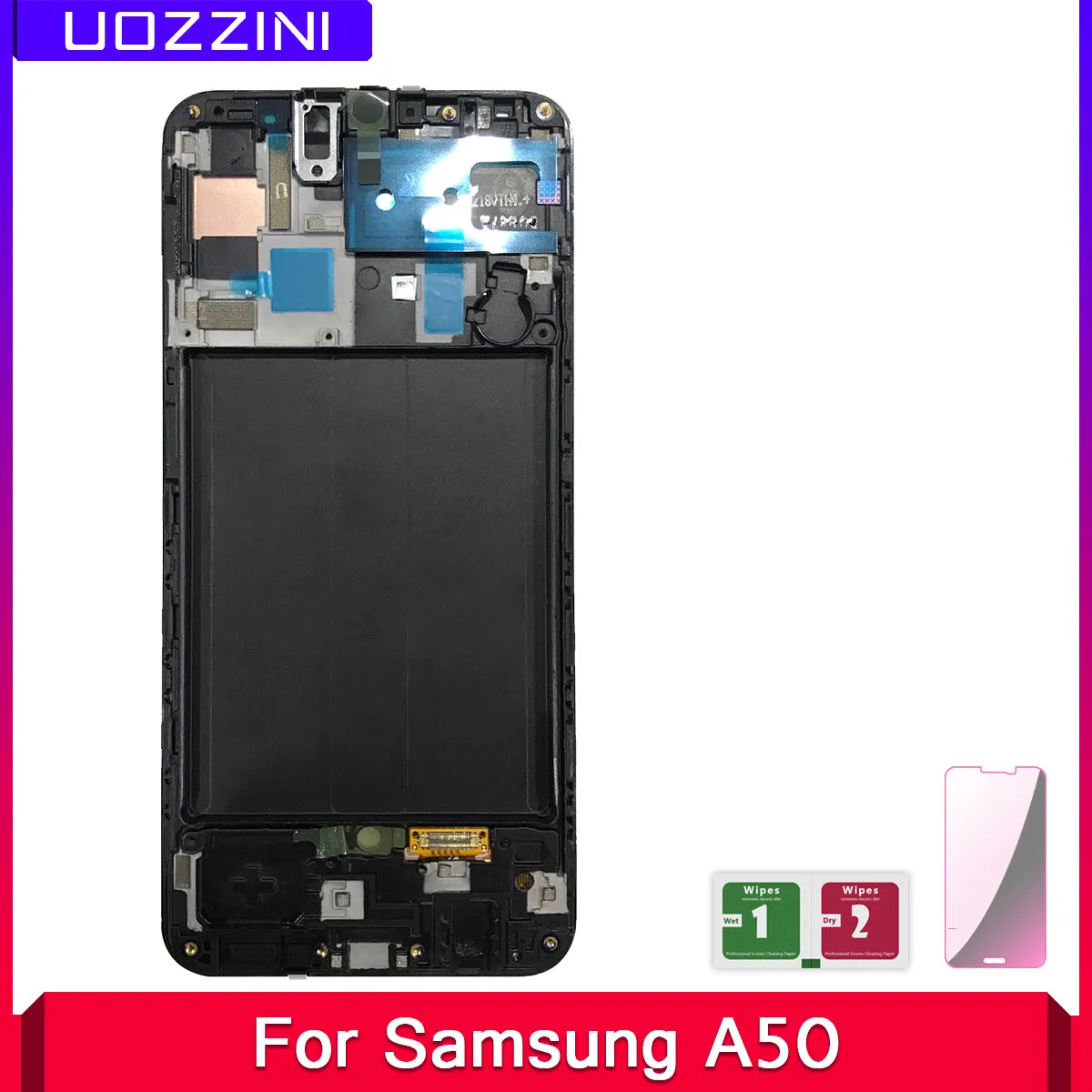 

2 Pcs 6.4'' AMOLED LCD Display For Samsung galaxy A50 2019 A505F/DS A505F A505FD A505A Touch Screen Digitizer Assembly Frame